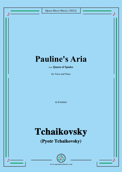Tchaikovsky-Pauline's Aria,from Queen of Spades,in d minor,for Voice and Piano image number null