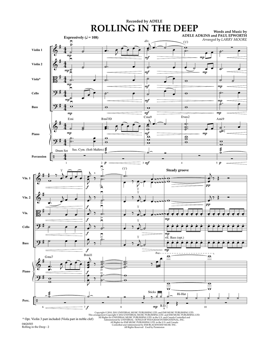 Rolling in the Deep - Full Score Orchestra scores gallery preview page 2