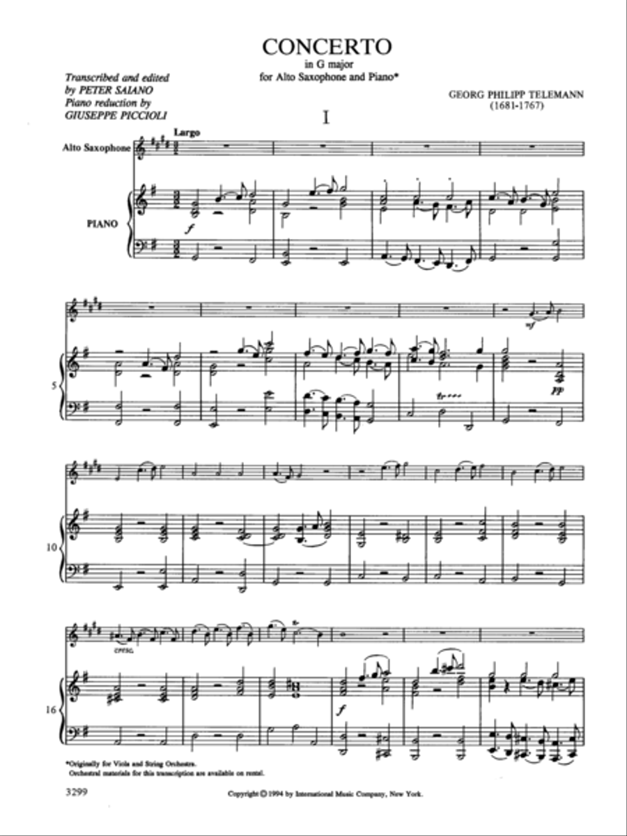 Concerto In G Minor Concerto In G Minor Alto Saxophone scores gallery preview page 2