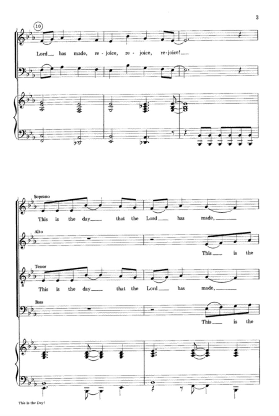 This Is the Day! 4-Part scores gallery preview page 3