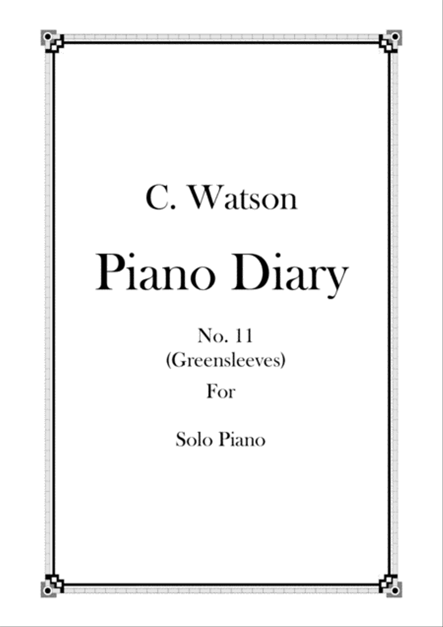 Piano Diary No.11 - Greensleeves Piano Solo scores gallery preview page 1