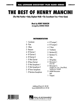 The Best of Henry Mancini - Conductor Score (Full Score)