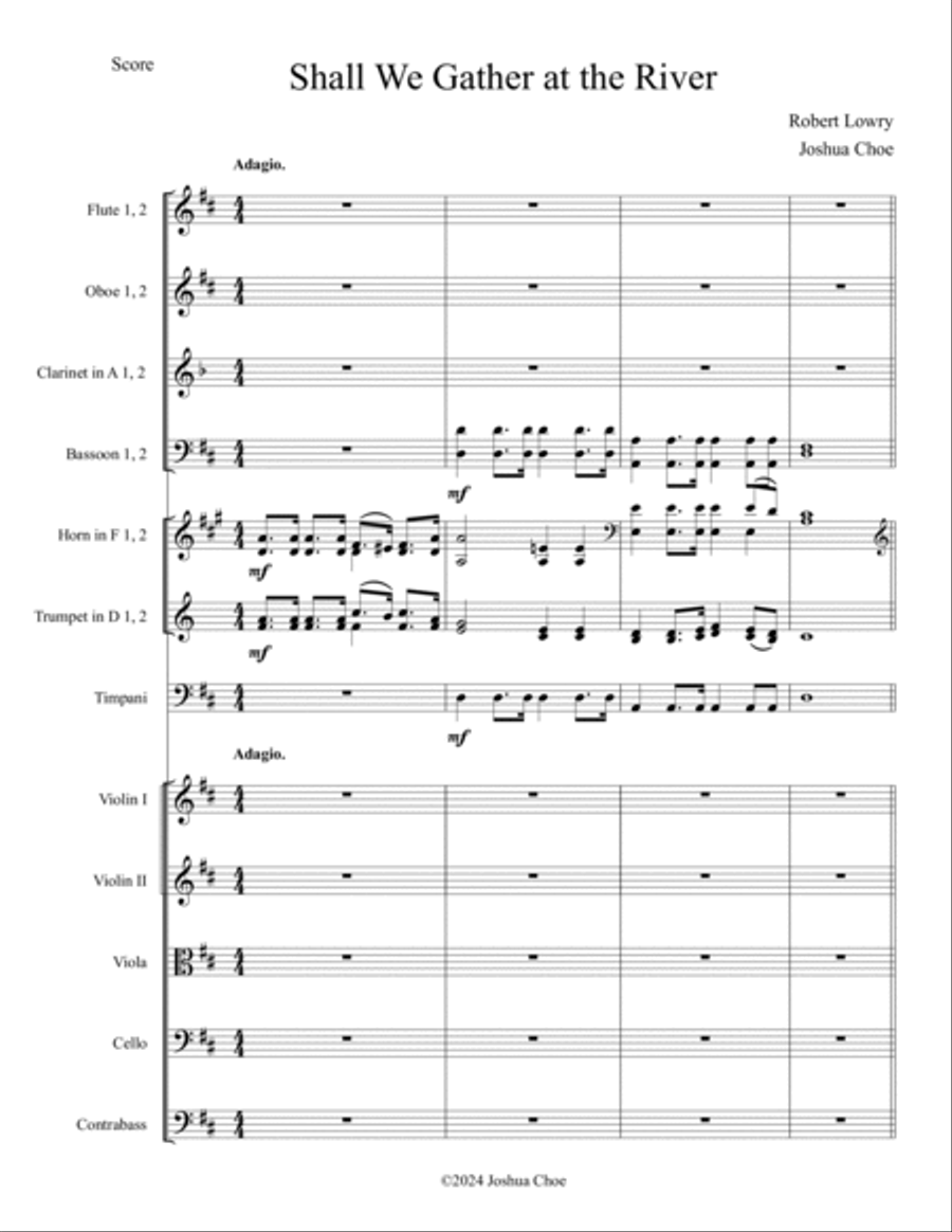 Shall We Gather at the River Full Orchestra scores gallery preview page 3
