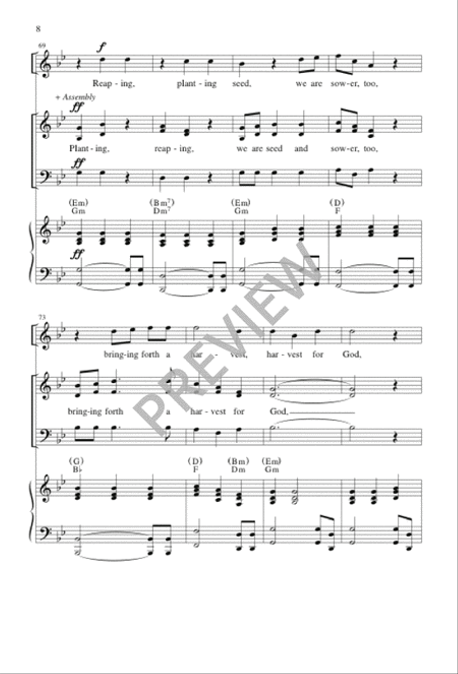 Planting, Reaping Planting, Reaping 3-Part scores gallery preview page 8