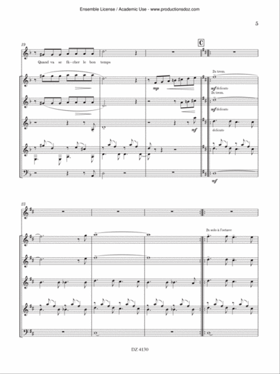 4 Mélodies simples Orchestra scores gallery preview page 5