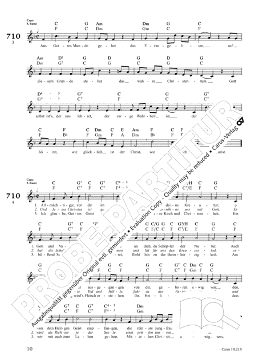 Gitarrenbuch zum Gotteslob. Eigenteile Osterreich / Bozen-Brixen Guitar scores gallery preview page 10