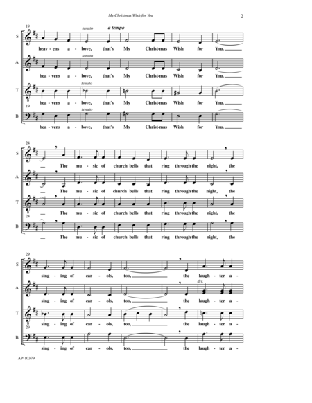 My Christmas Wish for You - SATB choir, a cappella