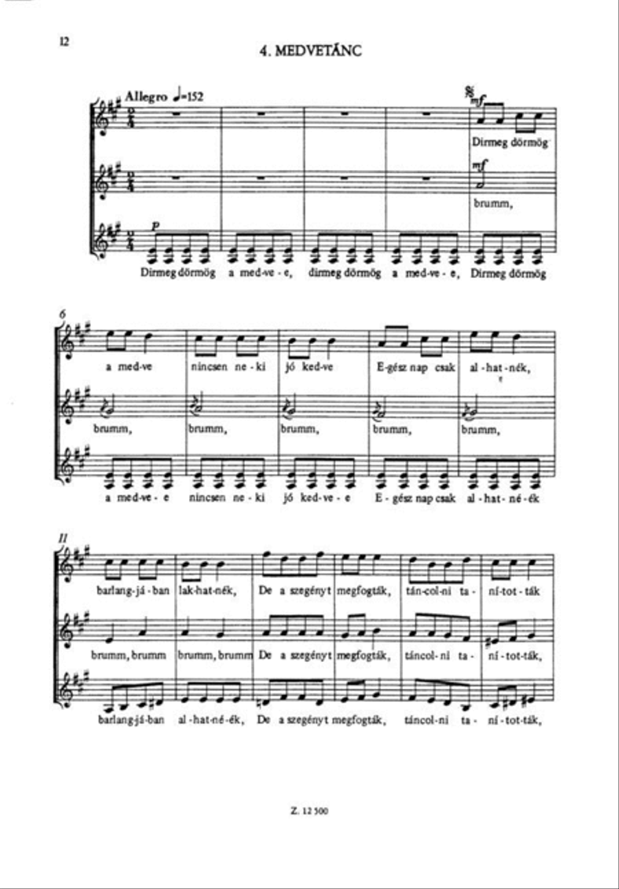 4 gyermekkar Bezerédj Amália Flóri Könyve A Cappella scores gallery preview page 4
