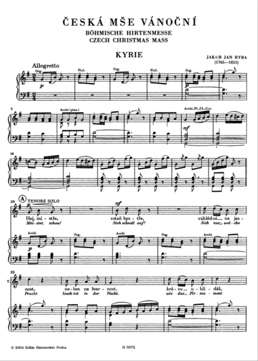 Czech Christmas Mass 4-Part scores gallery preview page 2