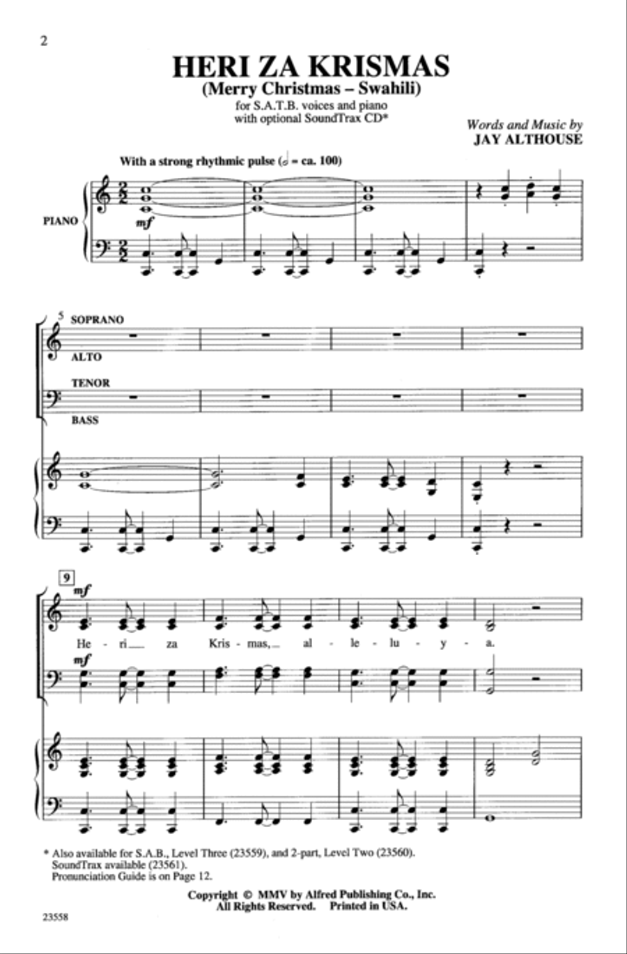 Heri Za Krismas 4-Part scores gallery preview page 2