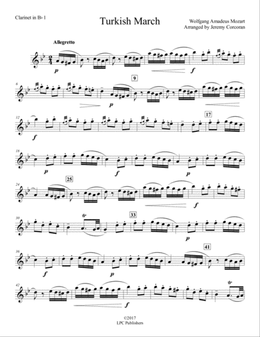Turkish March for Clarinet Trio Turkish March for Clarinet Trio Clarinet Trio scores gallery preview page 6