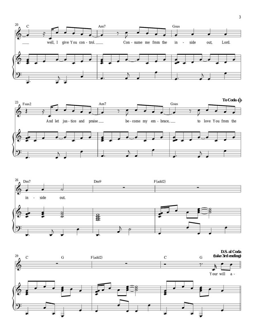 From The Inside Out Piano, Vocal scores gallery preview page 3