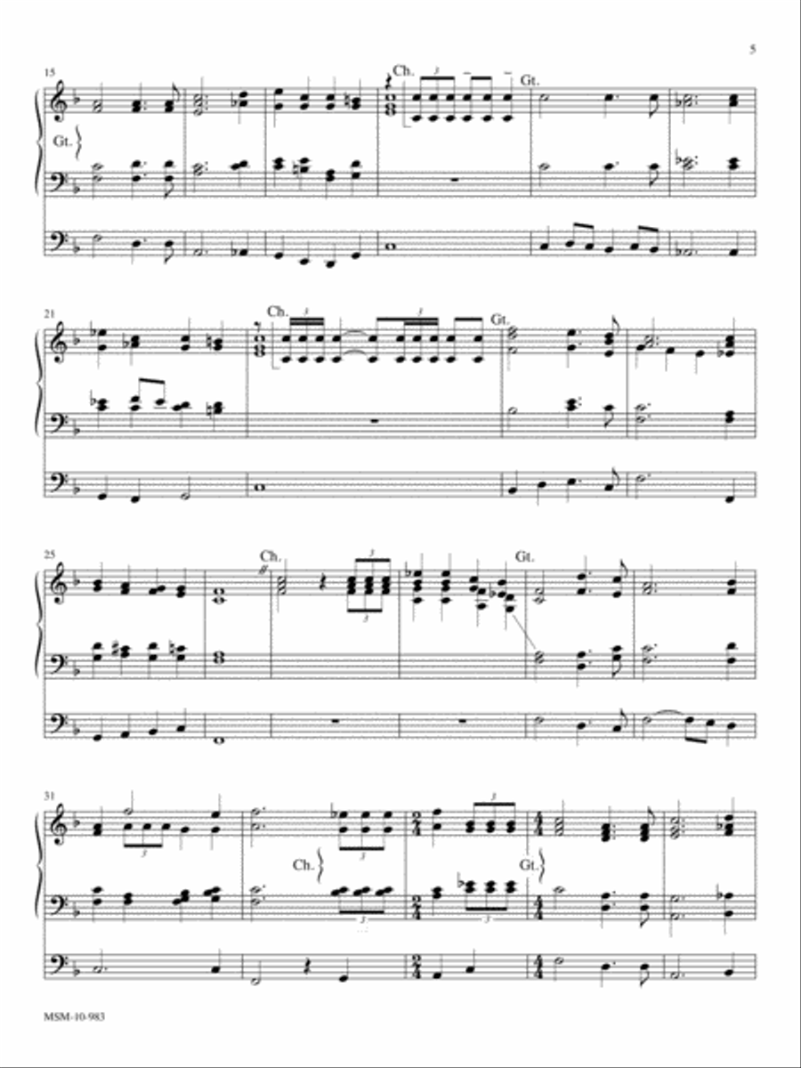 America the Beautiful Five Patriotic Pieces for Organ Organ Solo scores gallery preview page 3