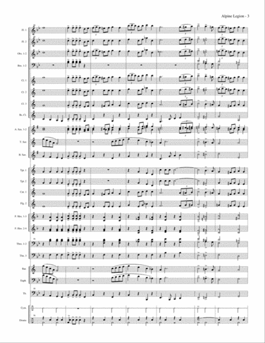 Alpine Legion Alpine Legion Concert Band scores gallery preview page 4