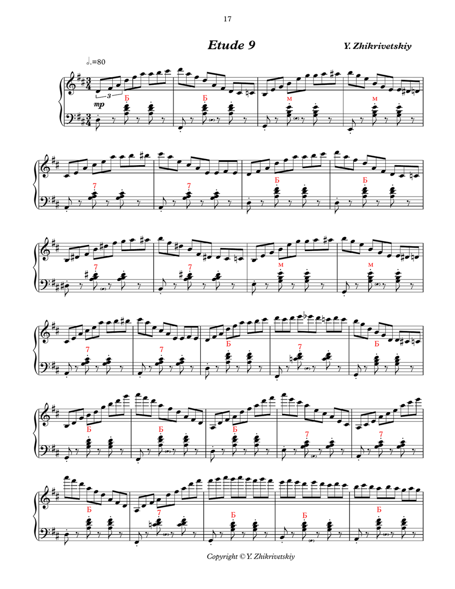Etude #9 for accordion Etude #9 for accordion Accordion scores gallery preview page 1