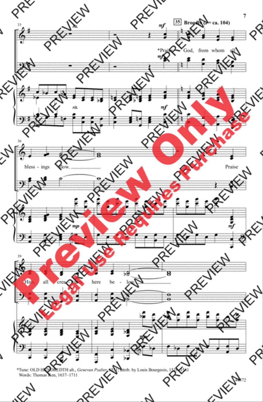 We Sing the Mighty Power of God 4-Part scores gallery preview page 7