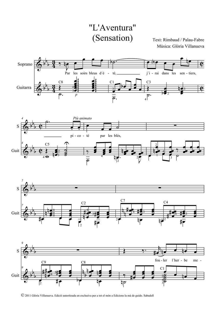 L'aventura (Sensation) Classical Guitar scores gallery preview page 5
