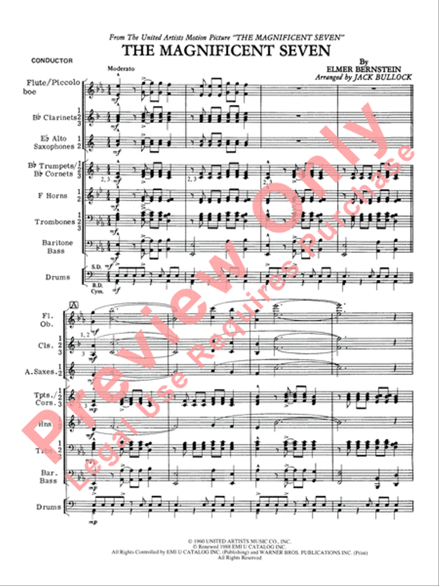 The Magnificent Seven The Magnificent Seven Concert Band scores gallery preview page 3