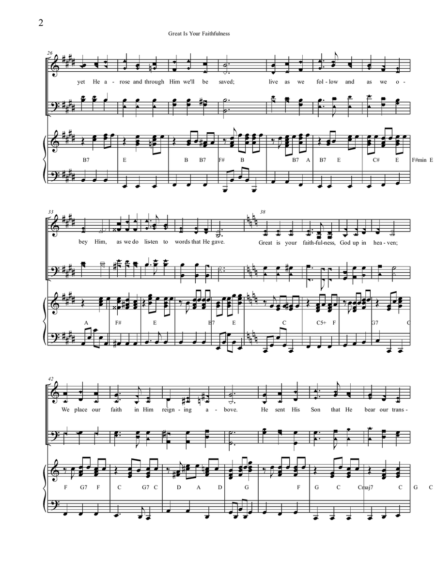 Great is Your Faithfulness A Cappella scores gallery preview page 2