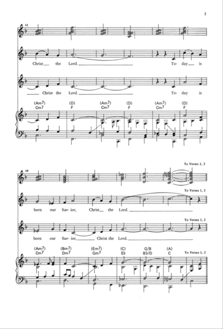 Today Is Born Our Savior Today Is Born Our Savior 4-Part scores gallery preview page 6