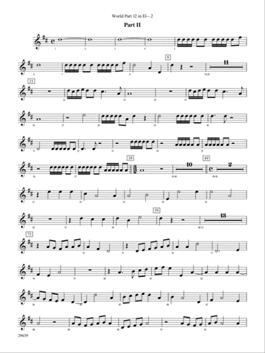 Aria Della Battaglia: (World Part) 12 in Eb Concert Band scores gallery preview page 2