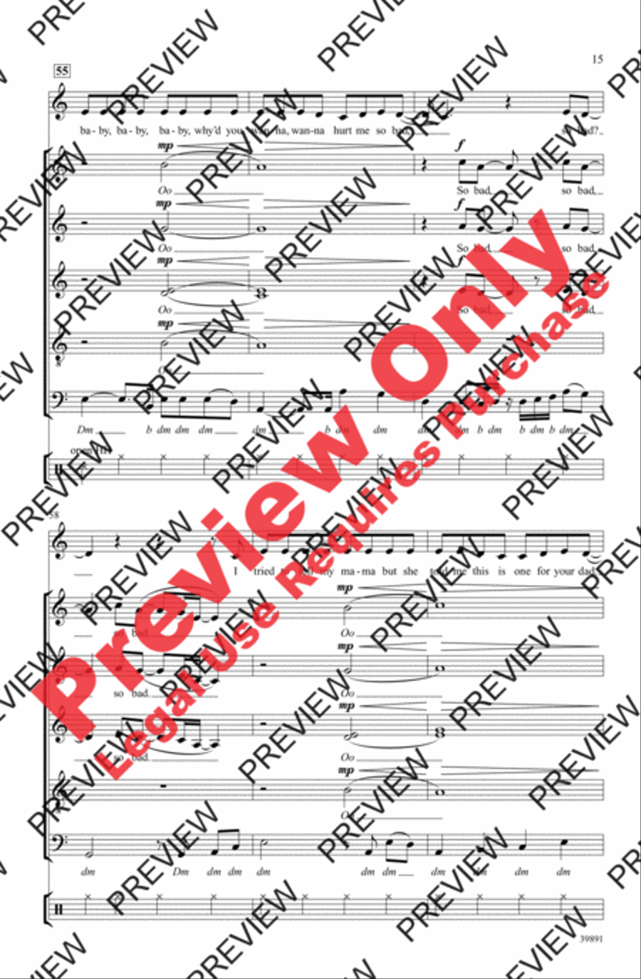 Forget You 4-Part scores gallery preview page 15
