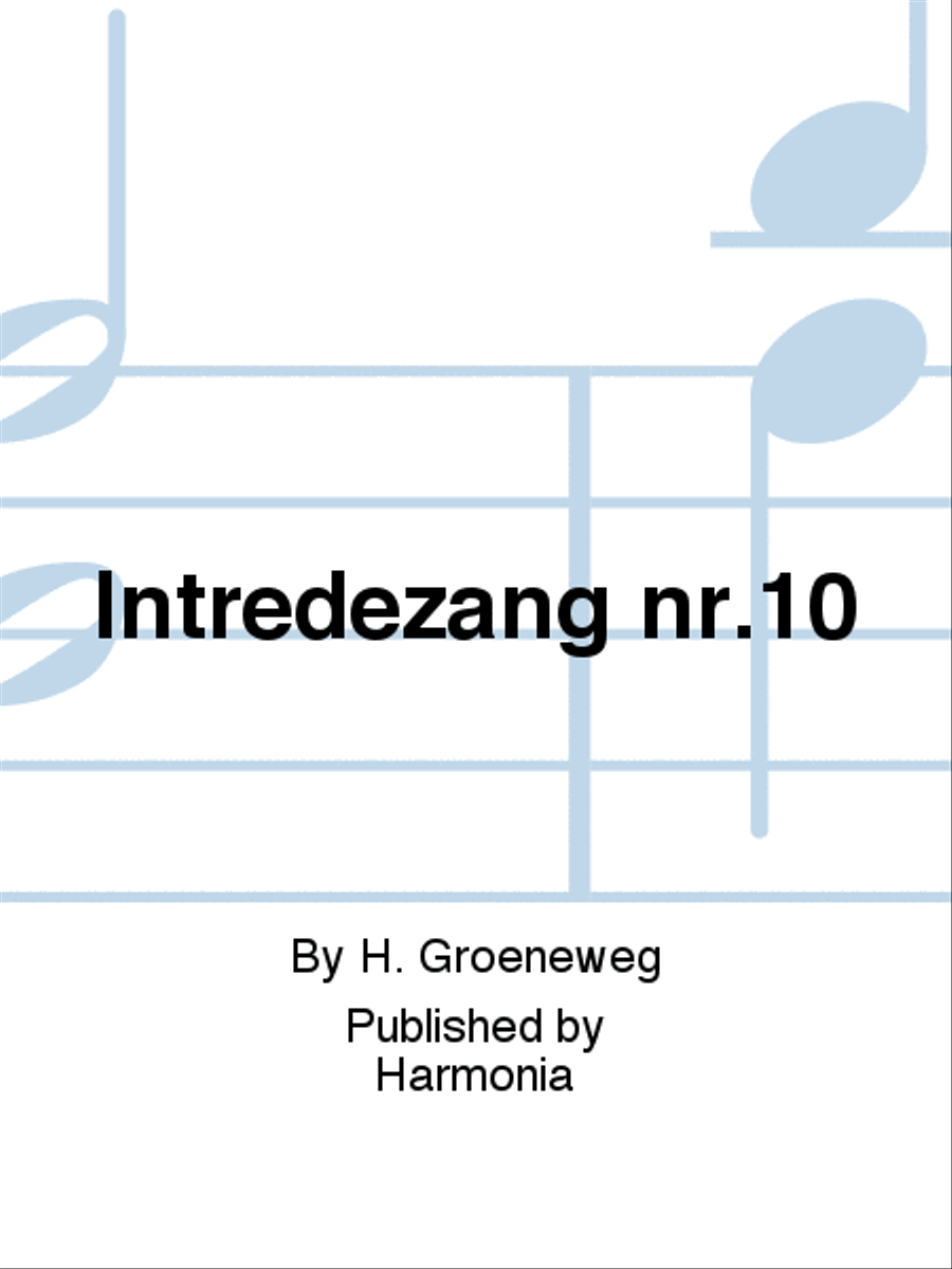 Intredezang nr.10 4-Part scores gallery preview page 1