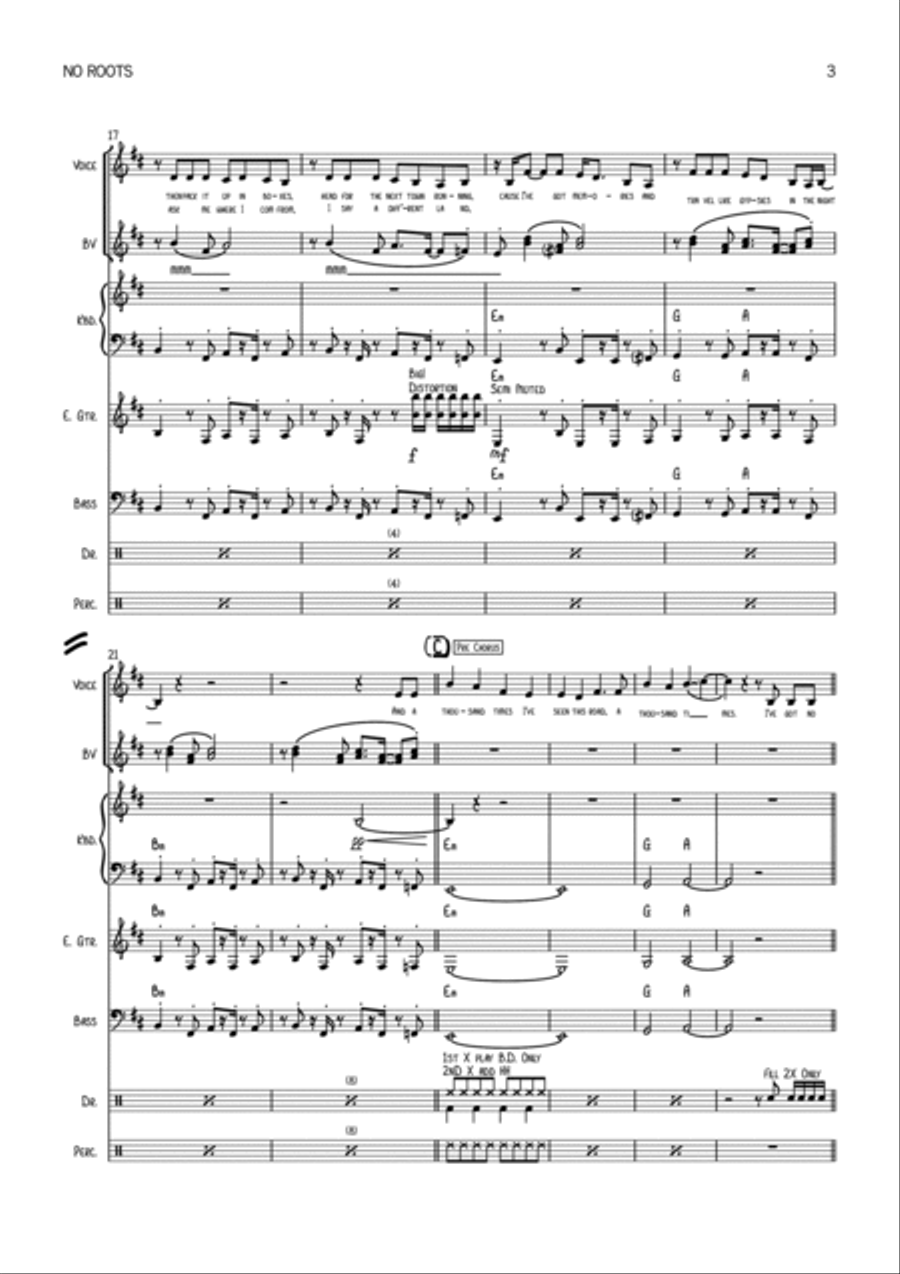 No Roots Bass Voice scores gallery preview page 3