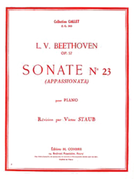 Sonate No. 23 Op. 57 Appassionata