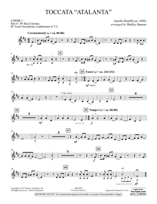 Toccata ("Atalanta") - Choir 1-Pt 4-B Cl,T Sx,Euph TC