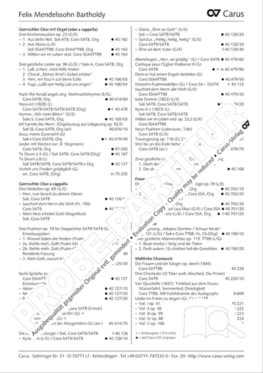 Sechs Spruche zum Kirchenjahr op. 79 Score scores gallery preview page 25