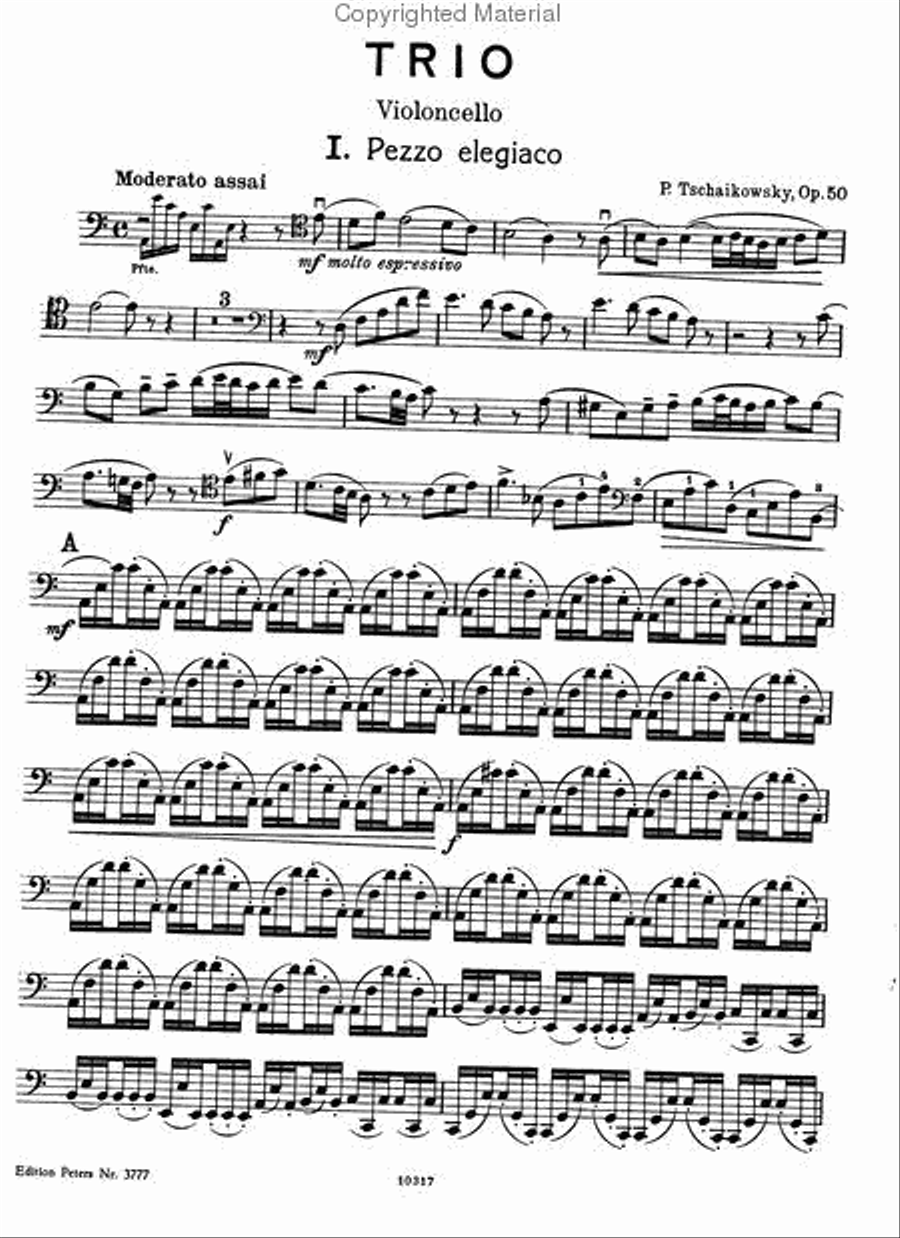 Piano Trio in A minor Op. 50 Piano Trio scores gallery preview page 4
