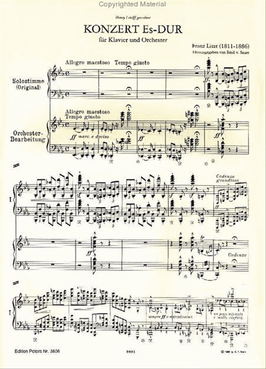 Piano Concerto No. 1 in E flat (Edition for 2 Pianos) Piano Solo scores gallery preview page 2
