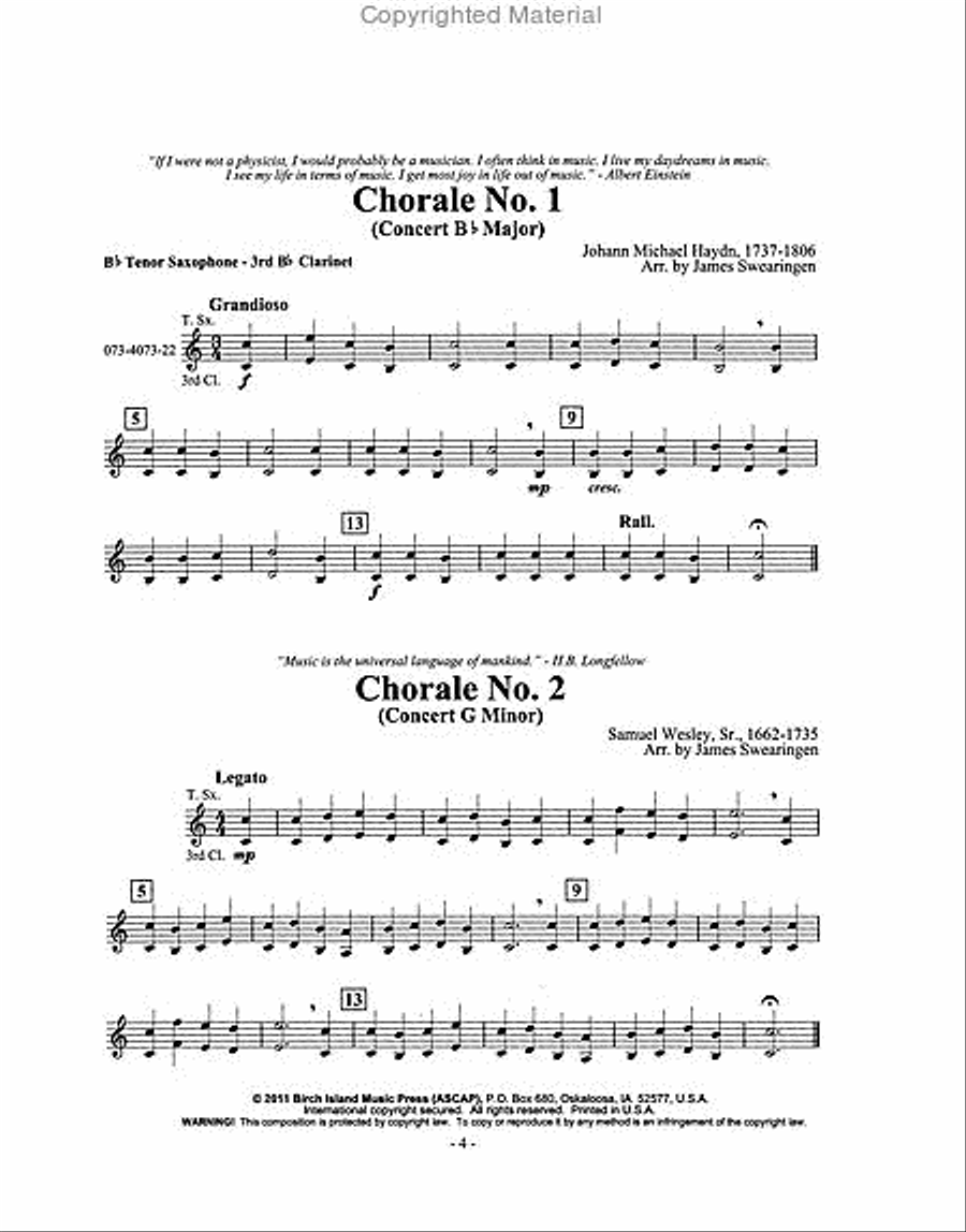 James Swearingen's Classic Chorales for Band Concert Band Methods scores gallery preview page 2