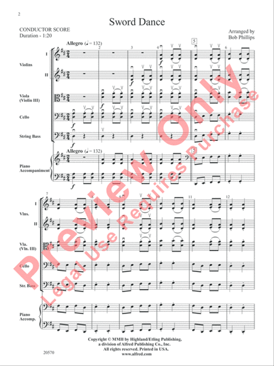 Sword Dance String Orchestra scores gallery preview page 3