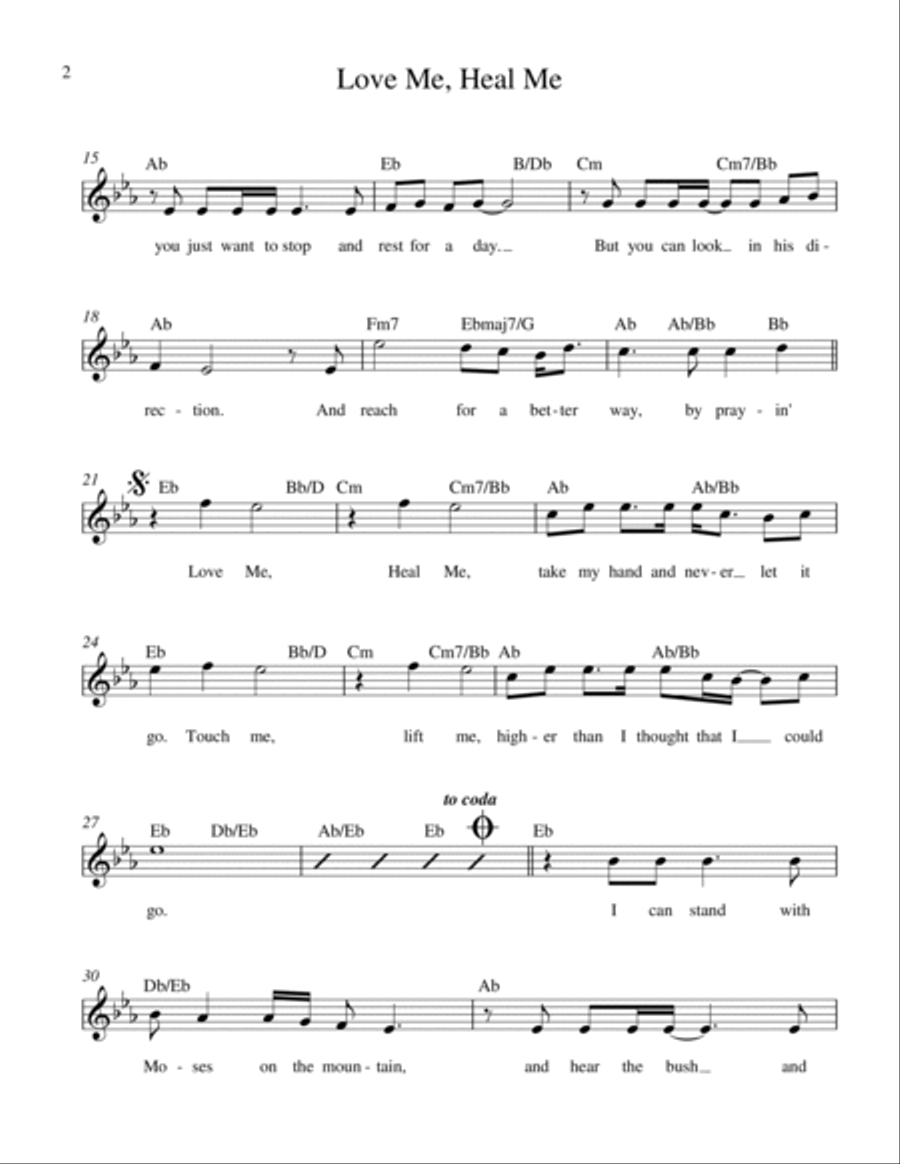 Love Me, Heal Me Voice Solo scores gallery preview page 2