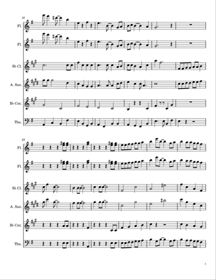 Joshua fought the battle of jericho Small Ensemble scores gallery preview page 3