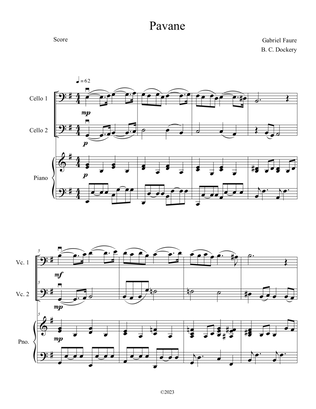 Pavane (Cello Duet with Piano Accompaniment)