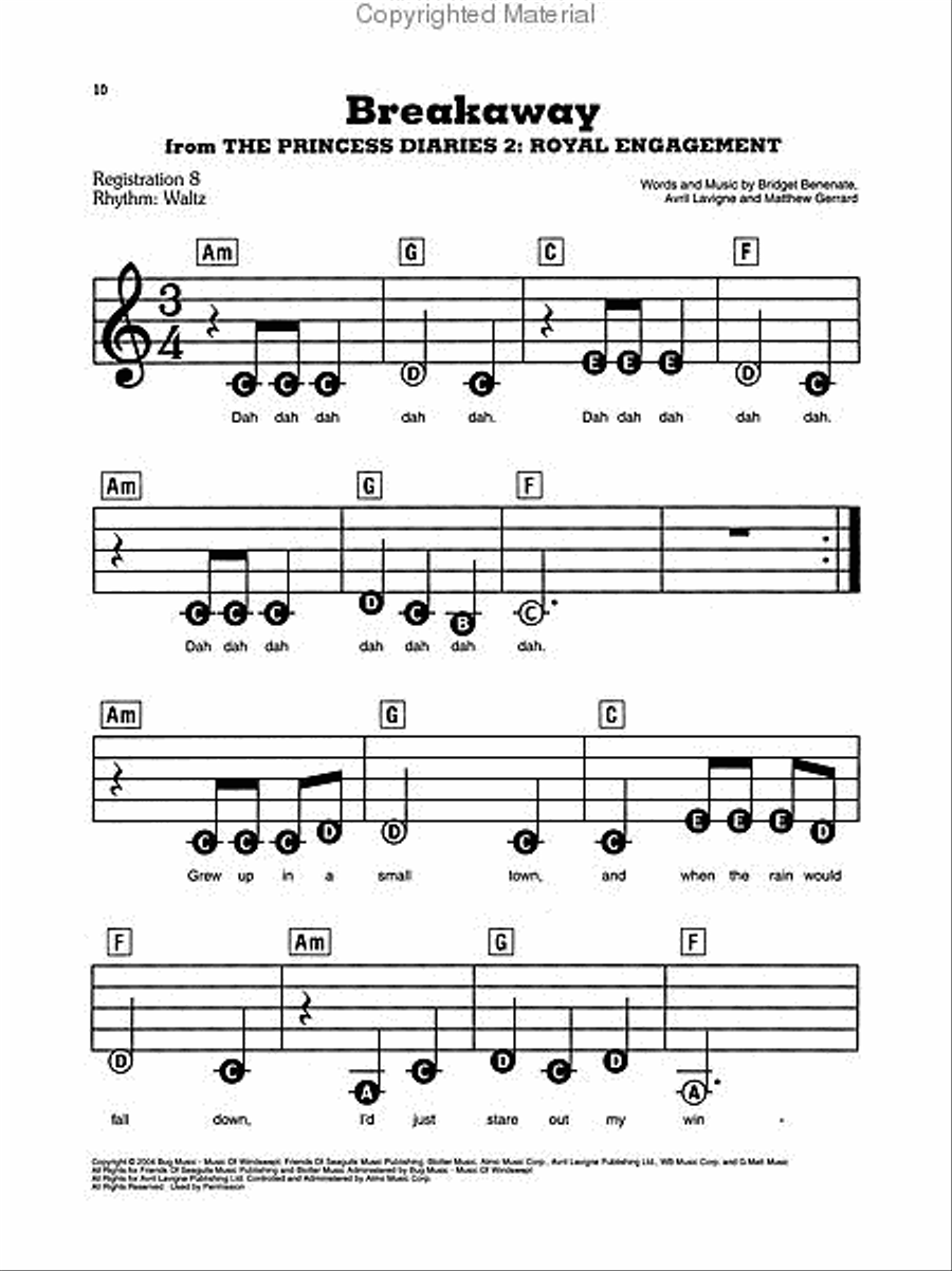 Pop Piano Hits Electronic Keyboard scores gallery preview page 3