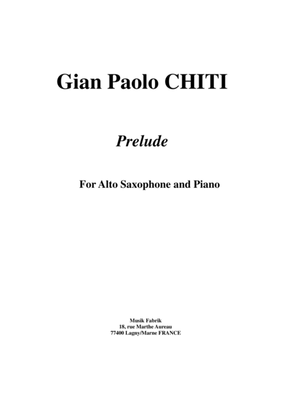 Book cover for Gian Paolo Chiti: Prelude for alto saxophone and piano