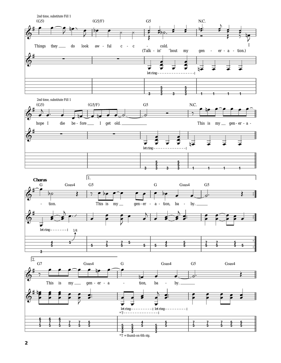 My Generation Acoustic Guitar scores gallery preview page 2
