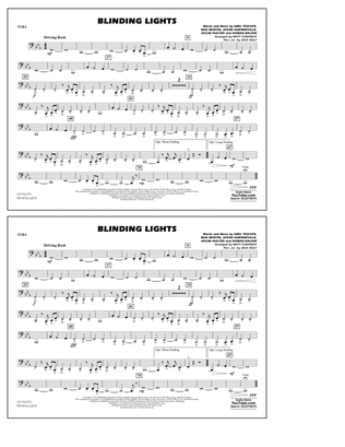 Book cover for Blinding Lights (arr. Matt Conaway) - Tuba