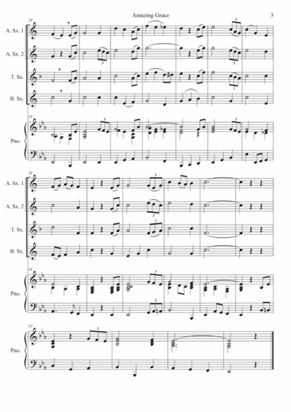 Five Sacred Songs - Saxophone Quartet with piano accompaniment - score and parts image number null