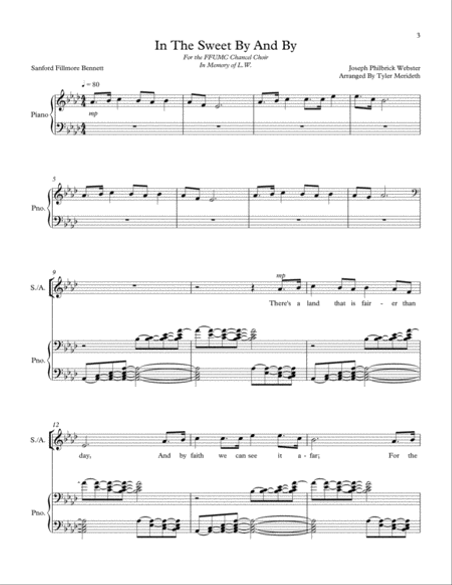 In The Sweet By And By 3-Part scores gallery preview page 3