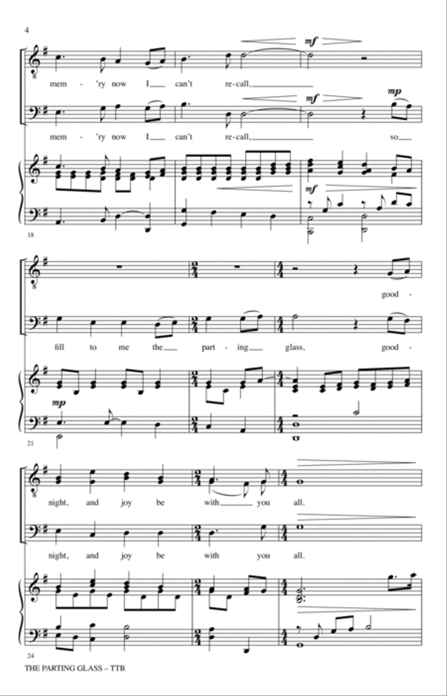 The Parting Glass (arr. Joseph M. Martin) TTBB scores gallery preview page 3