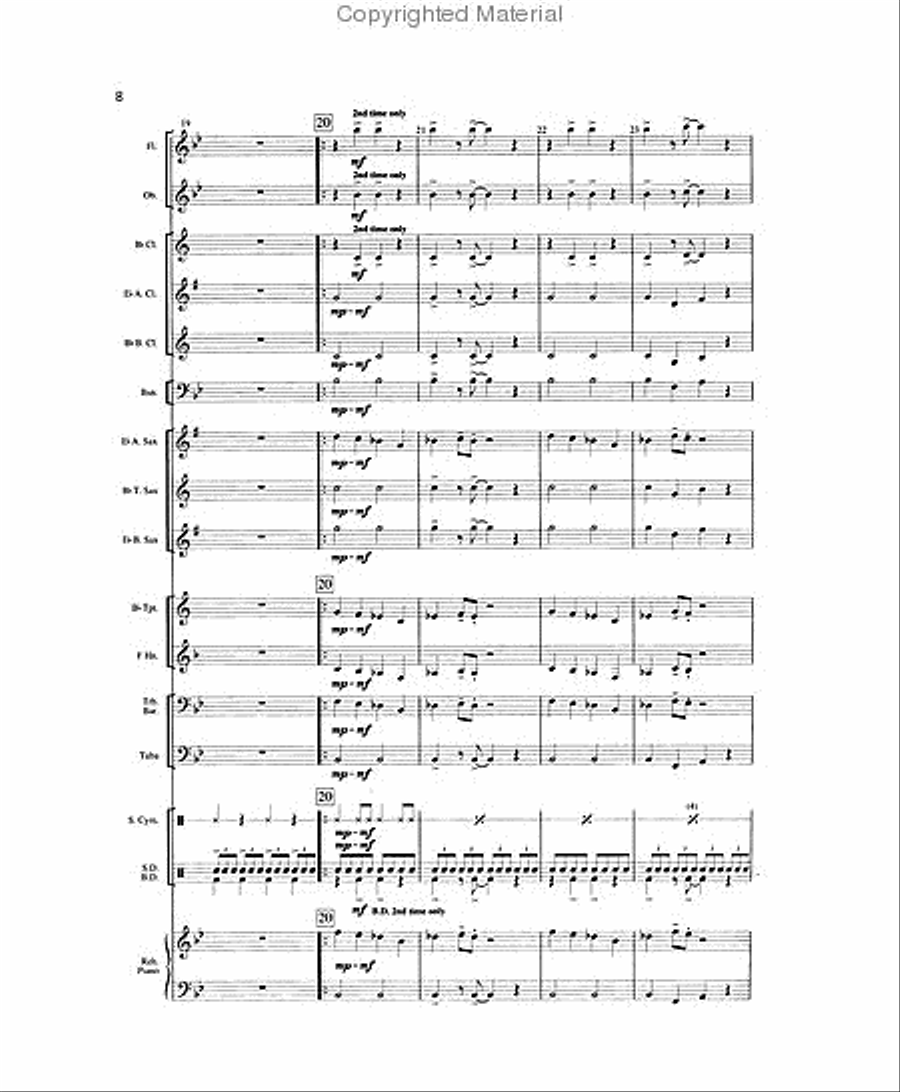 Walkin' The Blues Concert Band scores gallery preview page 3