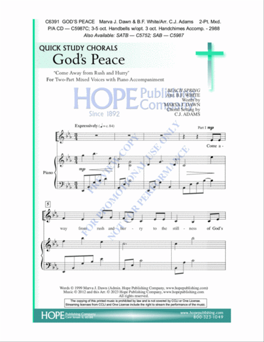 God's Peace 2-Part scores gallery preview page 2