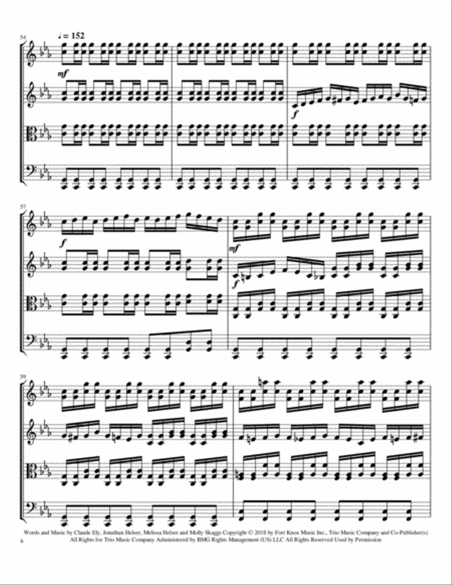 Ain't No Grave Ain't No Grave String Quartet scores gallery preview page 6