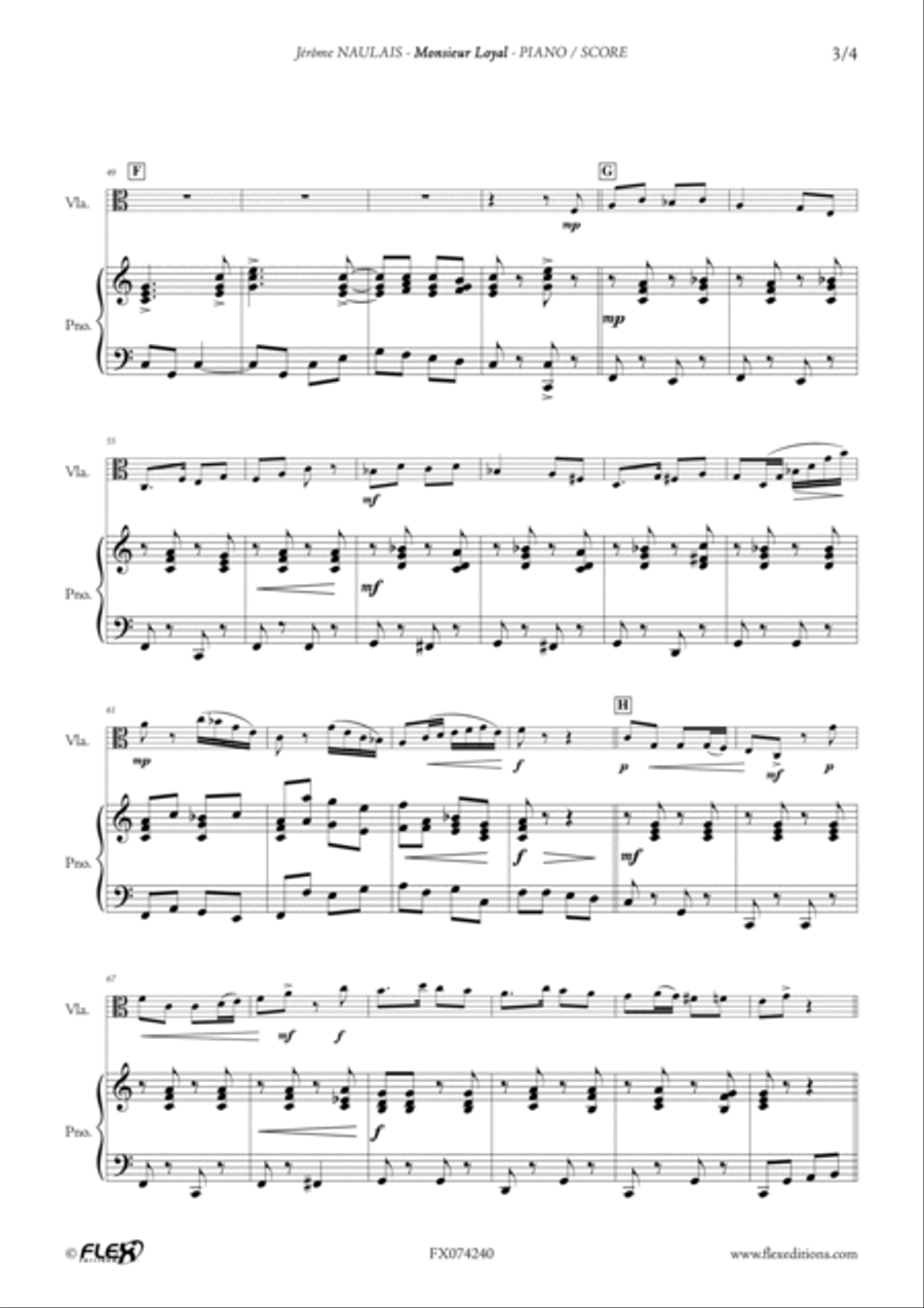 Monsieur Loyal Viola scores gallery preview page 4