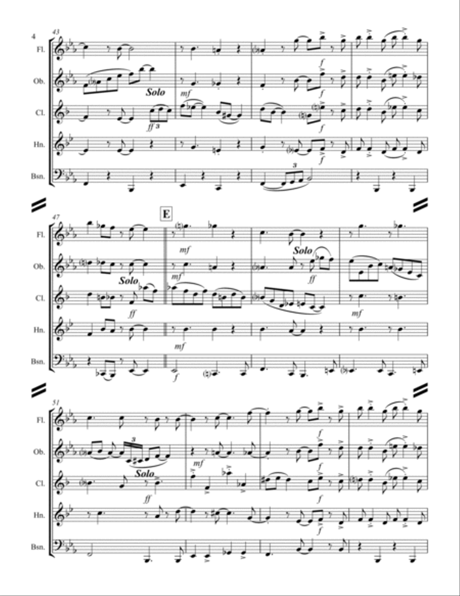 In The Mood Woodwind Quintet scores gallery preview page 5